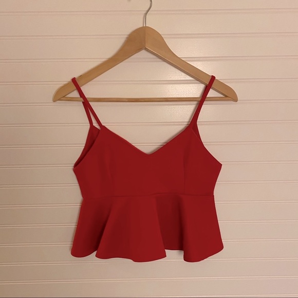 Best Cody Tops - Dressy Red Crop Top, Size Small.